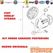 Fiat Scudo Strada Kit Freno Ganasce Posteriori Nuovo Originale 98845050 7082146